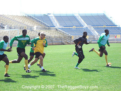 Bora and Jamaica squad
